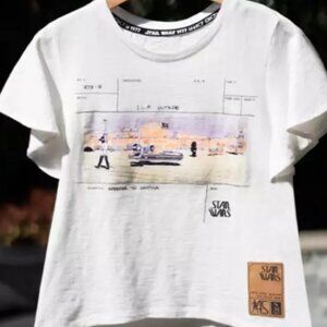 NWT Disney Parks Star Wars Concept Art Ultraviolet Ink T-shirt XL Luke Skywalker